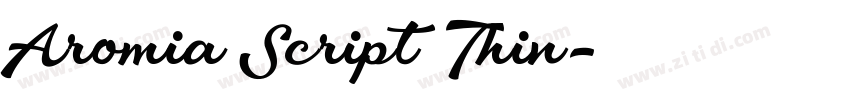 Aromia Script Thin字体转换